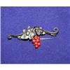 Image 1 : Antique Czechoslovakia Glass Grape Pin #1023386