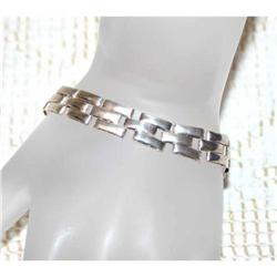 Gorgeous Italian Sterling Silver Link Bracelet #1023426