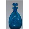 Image 1 : BLENKO 49 CRACKLE GLASS BLUE PINCH DECANTER #1023624