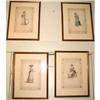 Image 1 : GODEY Fashion Prints 4 Framed ANTIQUE #1023699