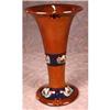 Image 1 : COPPER Lustre VASE Trumpet Gaudy ENAMEL #1023844