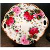 Image 1 : Cake PLATE HP Roses Gold ANTIQUE Open Handles #1023970