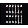 Image 1 : Silver Filigree Demitasse Spoons (12) #1023999