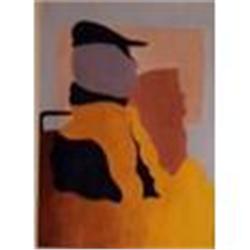 Watercolour of Two Men in Profile #1024035