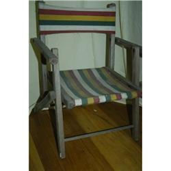 Vintage childs canvas-wood director style chair#1024048