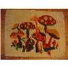 1960?s HANDHOOKED mushroom Rya rug #1024184