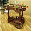 Image 1 : Solid Mahogany Tea Cart / Trolley / Serving bar#1024210