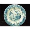 Blue/White plate. Asian village. 19th Century. #1024235