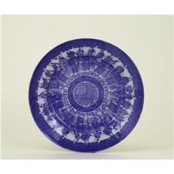 Japanese Blue & White Print Kutani Imari Plate #1024283