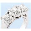 Image 1 : 6.0 ct REAL DIAMOND RING PLATINUM three stone #1024734