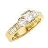 2.16 carat G SI1 yellow gold diamond ring #1024781