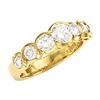 4 carat G SI1 yellow gold 7 DIAMONDS ring seven#1024782