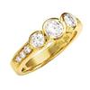 2.7 carat G SI1 yellow gold diamond ring #1024856