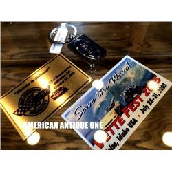 Bet Festival 2005/1993 Thunder in Stillwater Metal Plate / Ford Keychain 3 Piece Set