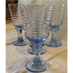 Libbey Rock Sharpe Six Sirrus Blue Goblets #999223
