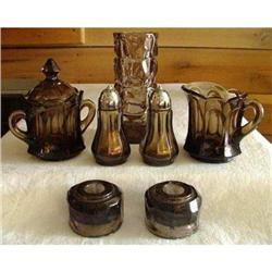Fostoria Glacier and Virginia Brown 7 Pieces #999228