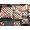 Image 2 : AUTUMN GINGHAM PRINTED TABLECLOTH (60" X 144" OBLONG) SET OF 4 PLACEMATS & 8 PRINTED NAPKINS (MSRP