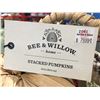 Image 2 : BEE & WILLOW DECORATIVE STACKED PUMPKINS (MSRP $79.99) & GATHERED PUMPKIN (14" X 72") TALBE RUNNER