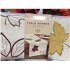 Image 2 : FALL LEAF TABLE RUNNER (14" X 120") MSRP $59.99 & HARVEST FLORAL ARRANGEMENT  (MSRP $29.99)