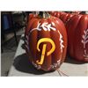 Image 2 : GROUP OF APPROX 20 CERAMIC PUMPKINS (VARIOUS LETTERS WITH LED LIGHTS)