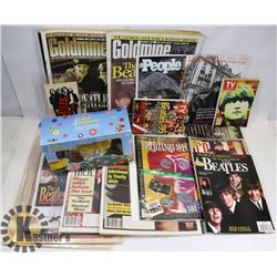 FLAT OF VINTAGE BEATLES MAGAZINES