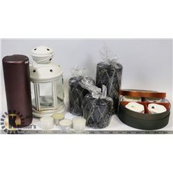 FLAT OF DECORATIVE CANDLE ITEMS