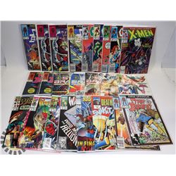 FLAT OF 25 COLLECTOR COMICS IN BAGS AND BACKINGS