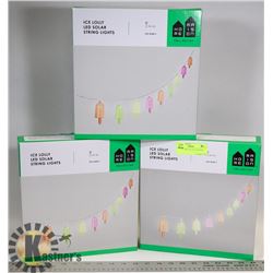 3 NEW BOXES ICE LOLLY SOLAR LIGHTS