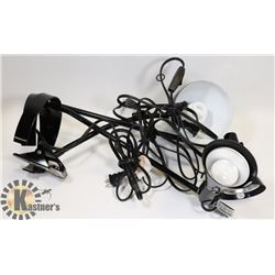 LOT OF 3 METAL DESK LAMPS WORKING