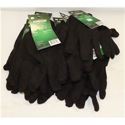 BOX WITH 10 PAIRS OF SZ L HORIZON TEXTILE GLOVES