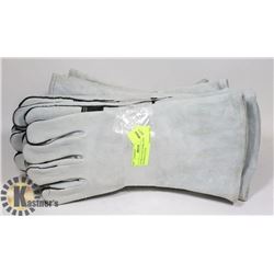 6 PAIRS OF NEW WORK AND OR WELDING GLOVES
