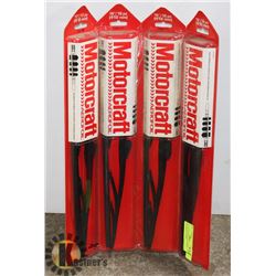 LOT OF 4 MOTORCRAFT AEROFOIL  WINDSHIELD WIPERS