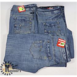 3 PAIRS OF KIDS JEANS SIZE, AGE 10
