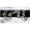 Image 1 : NEW 2 PCS SILVER PLATED 24" NECKLACE & 8"  BRACE
