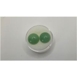 12)  LOT OF 2 MATCHED ROUND ADVENTURINE