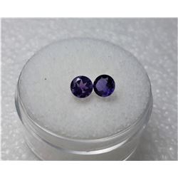 5)  LOT OF 2 NATURAL MATCHED ROUND