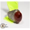 Image 1 : NATURAL AGATE & SILVER  SPECIAL DESIGN RED COLOR