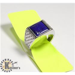 NATURAL  LAPIS LAZULI MEN RING ADJUSTABLE SIZE