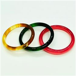 THREE ETERNITY STYLE AGATE RING