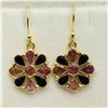 Image 1 : GOLD PLATED S/SIL TOURMALINE EARRINGS