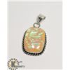 Image 1 : #188-AUSTRALIAN TRIPLE OPAL PENDANT