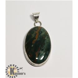 #204-INDIA BLOODSTONE PENDANT