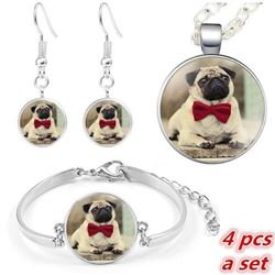 BOW TIE PUG JEWELRY SET