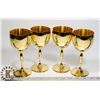 Image 1 : VINTAGE SET OF (4) E.P. BRASS GOBLETS