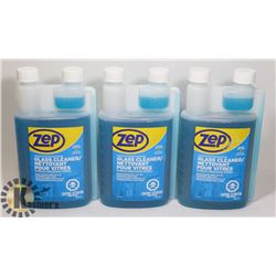 NEW SET OF 3 ZEP GLASS CLEANER