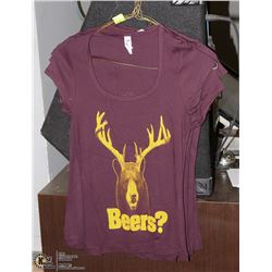 LOT OF 5 LADIES' BEAR BEER SHIRT SIZE SMALL