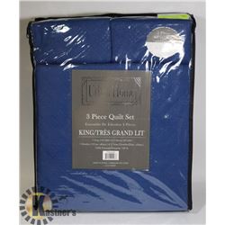 NEW URBAN HOME 3PC KING SIZE QUILT SET