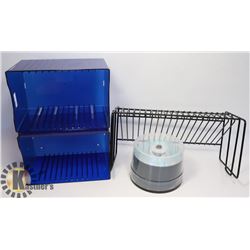 CASE OF 50 MAXELL CD-RW, METAL CD RACK, BLUE