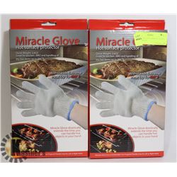 LOT OF TWO NEW MIRACLE GLOVE HOT SURFACE