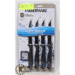 NEW 4PC FARBERWEAR 4.5" BLADE STEAK KNIFE SET